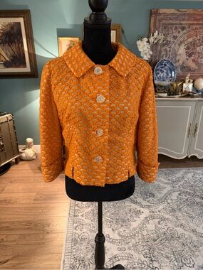 Vintage 1950’s Short Jacket w Glass Buttons